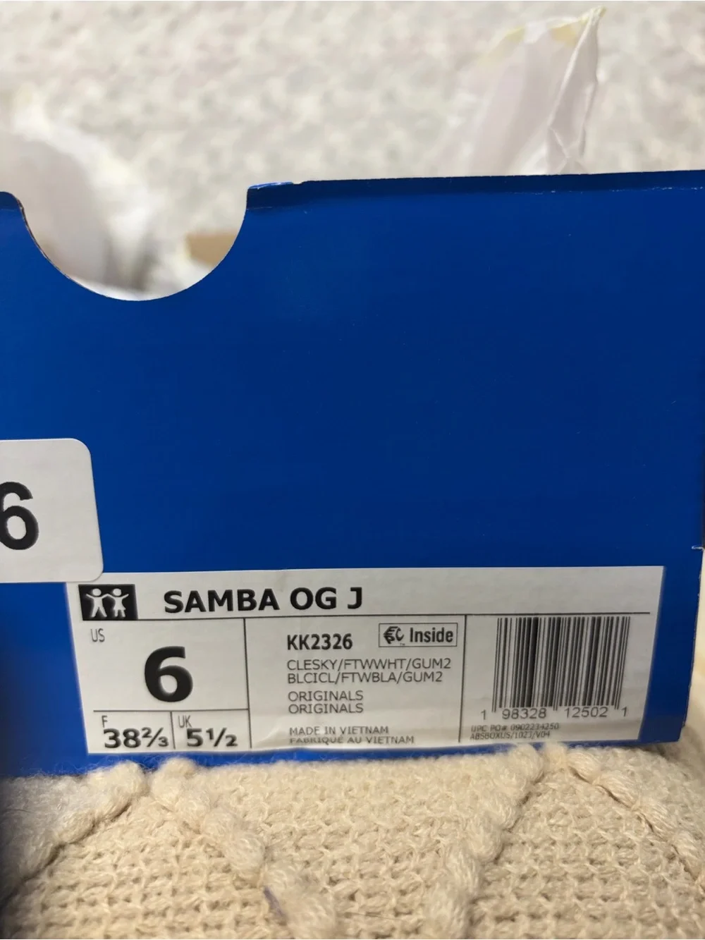adidas OG Samba Metallic Blue Gum Sole women 7.5